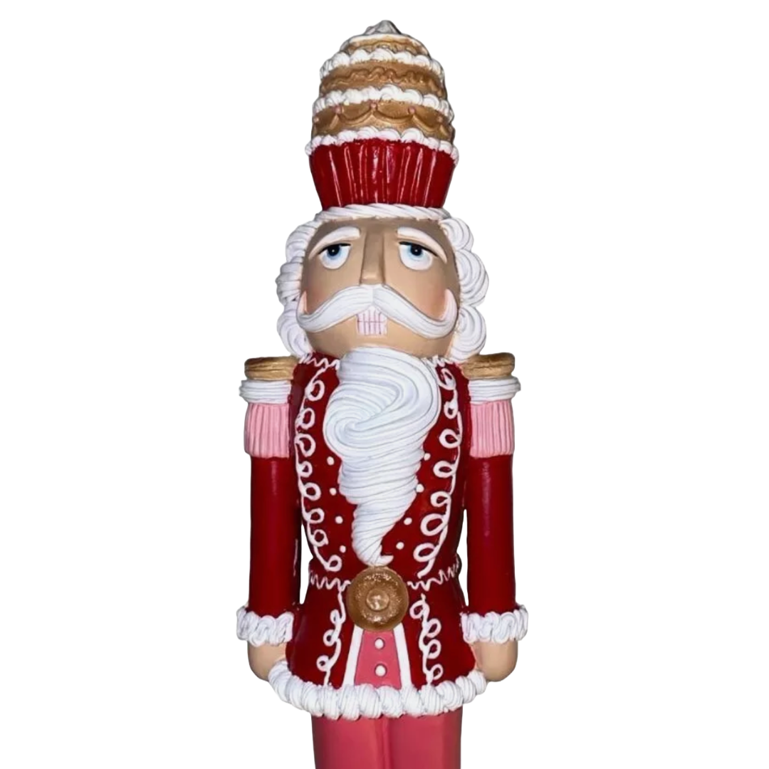 Christmas Pink Red Colonel Cupcake 18" NUTCRACKER Soldier Cookie Icing Decor NEW