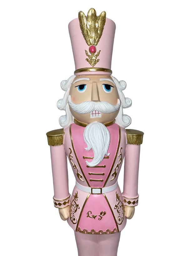 Christmas Pink Pastel 27" Colonel NUTCRACKER Icing Gold Elegant Soldier New