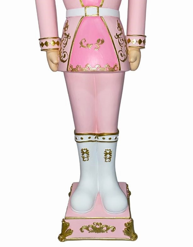 Christmas Pink Pastel 27" Colonel NUTCRACKER Icing Gold Elegant Soldier New