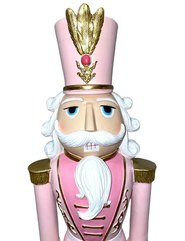 Christmas Pink Pastel 27" Colonel NUTCRACKER Icing Gold Elegant Soldier New