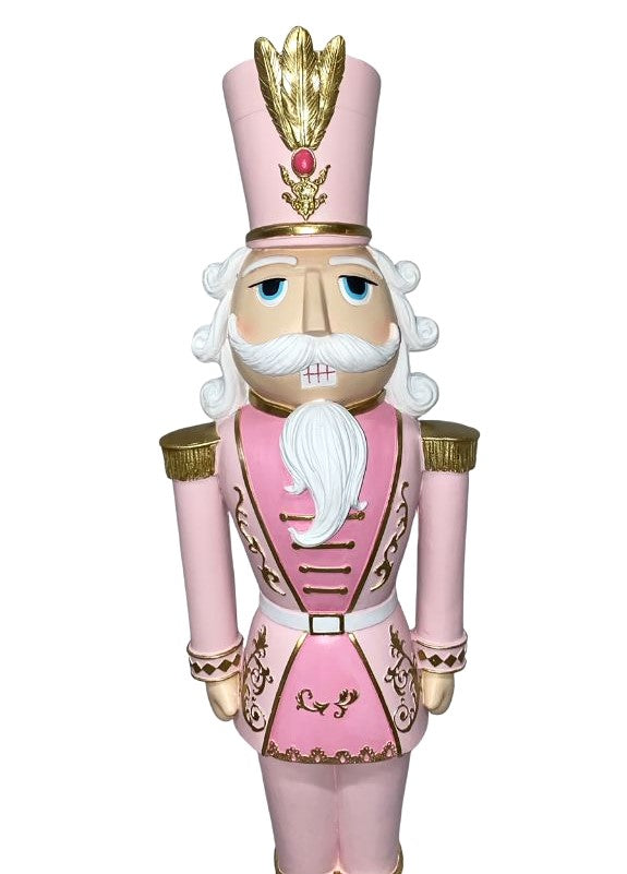 Christmas Pink Pastel 27" Colonel NUTCRACKER Icing Gold Elegant Soldier New